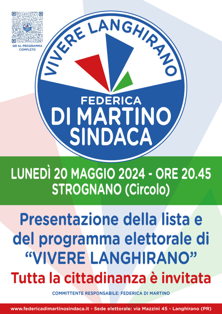 Presentazione lista Vivere Langhirano a Strognano