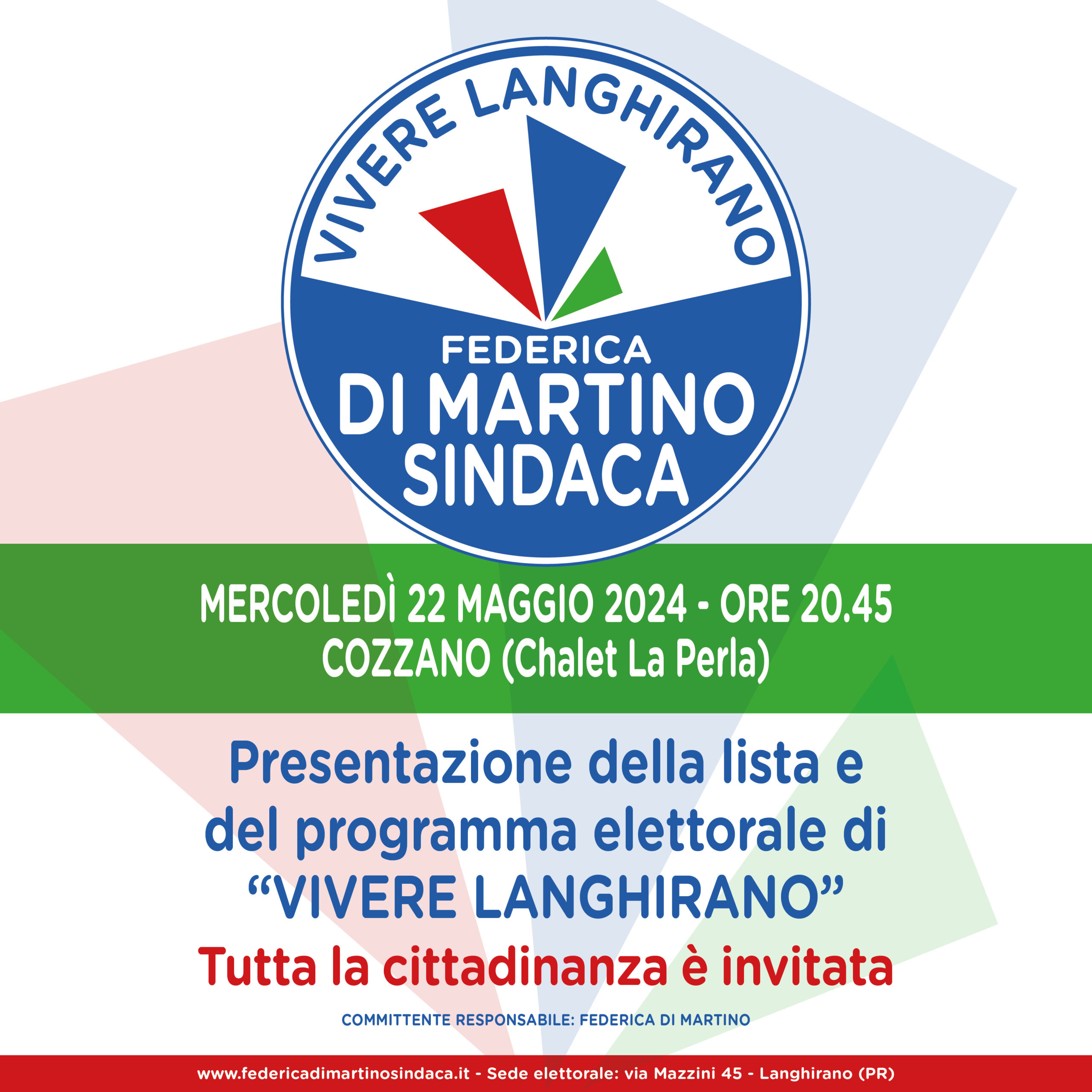 Presentazione lista Vivere Langhirano a Cozzano